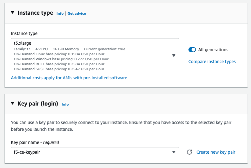 Figure: Configure Instance